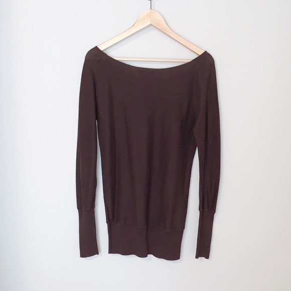 Gap Scoop Neckline Brown Ladies Sweater - Sz Small - Picture 2 of 5